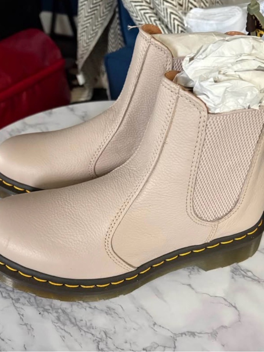 Dr. Martens Blush Pink Leather Chelsea Boots